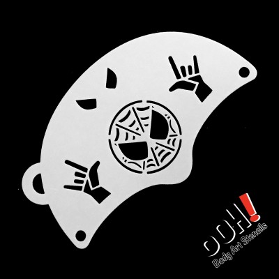 Ooh Body Art Stencil Mask Spider Hero 